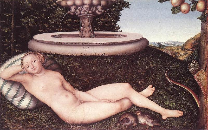 CRANACH, Lucas the Elder The Nymph of the Fountain fdg